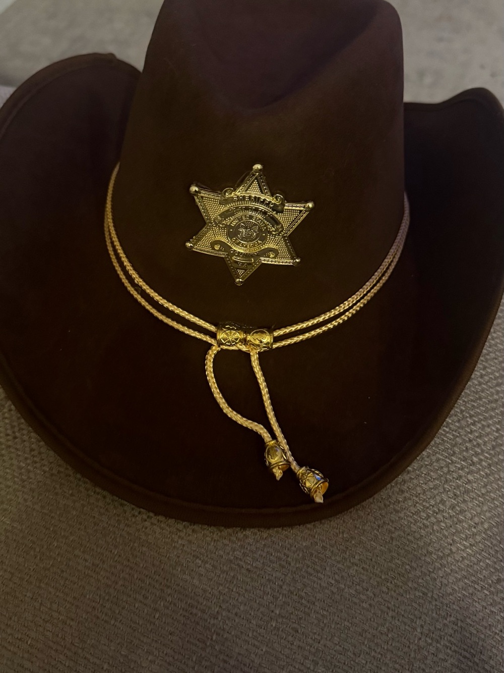 Brown Cowboy Sheriff Hat Western Costume Rodeo Ranch Festival Cosplay - Picture 2 of 3